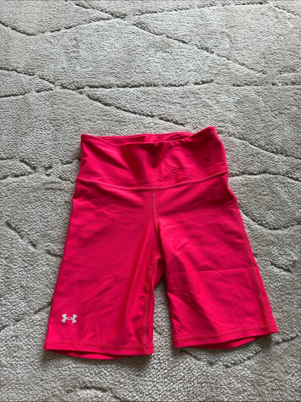 Under Armour Women's Hot Pink High-Rise Bike Shorts